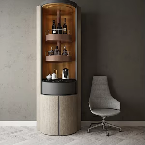 Modern Wine Cabinet 3d model