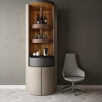 Modern Wine Cabinet 3d model