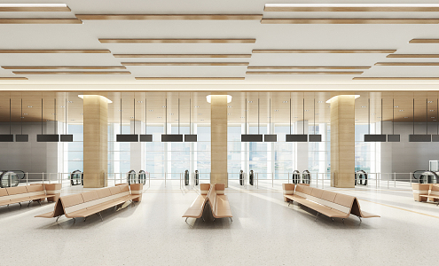 Modern Waiting Hall 3d model