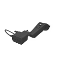 Black Handheld Electric Trimmer With Power Adapter And Charging Cable