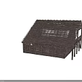 Wooden Ancient Architecture With Multiple Views And Traditional Interior Structure Design