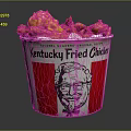 Crispy Kentucky Fried Chicken Pieces In Colonel Sanders Original Recipe Bucket
