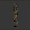 Natural Wooden Log Featuring Detailed Bark Texture And Smooth Cross Section Surface On Dark Background
