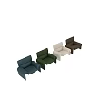 Elegant Modern Beige Leather Leisure Chair With Comfortable Curved Armrest Design