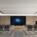 Modern Meeting Room Multi-function Hall Large Meeting Room 3d model
