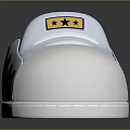 White Slip On Casual Shoes With Black Stripes And Yellow Star Label On Tongue