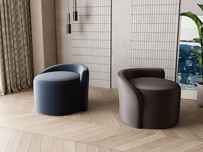 Modern sofa stool 3d model