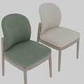 Modern Accent Chair with Beige Upholstered Seat and Wooden Frame