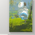 Decorative Painting Figure Painting Landscape Painting Animal Painting 3d model