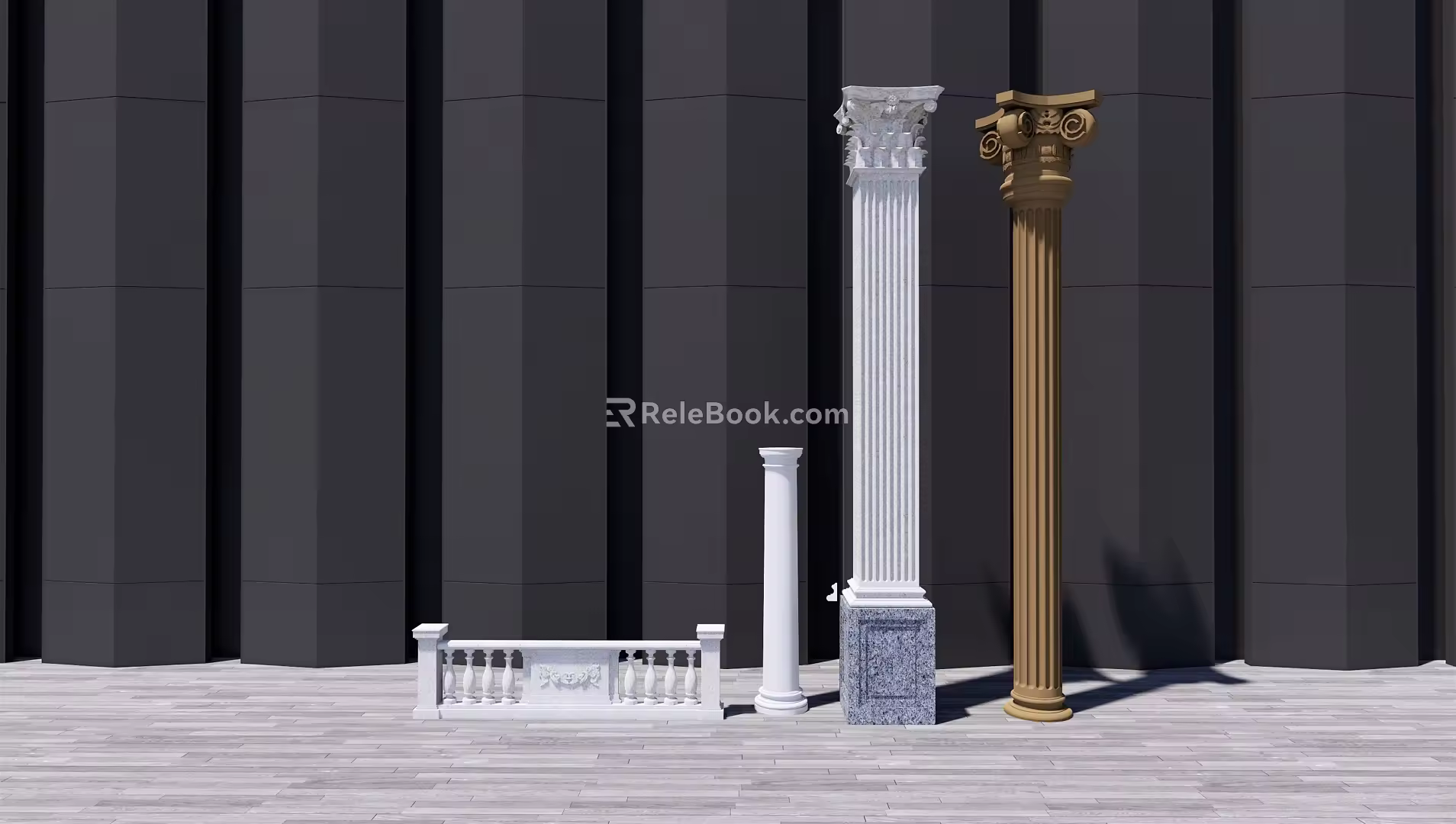European Roman Column 3d model