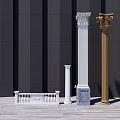 European Roman Column 3d model