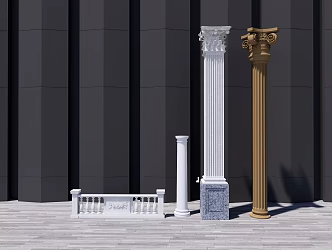 European Roman Column 3d model