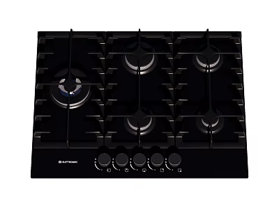 Rinnai Gas Stove Kitchen Appliance With Multiple Burners And Control Knobs 3d model