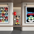 Cartoon Painting Cartoon Decorative Painting Mickey Painting 3d model