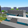 Modern Exhibition Hall Architecture Sales Office Architecture Exhibition Hall Architecture Demonstration Area Landscape 3d model
