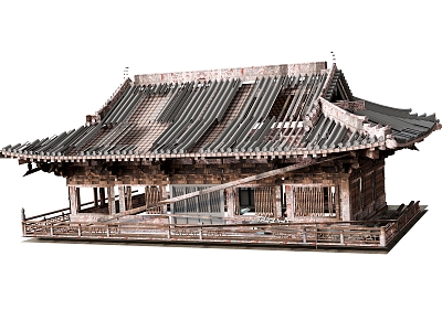 ruins of Chinese architecture 3d model