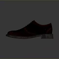 Brown Leather Men's Dress Shoes With Classic Laces And Polished Finish