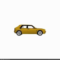 Yellow Classic Retro Sedan Featuring Sleek Exterior and Vintage Design Details