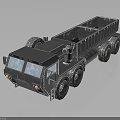 Heavy Duty Truck With Multiple Wheels Open Bed And Metallic Finish Design