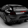 Black Ferrari Sports Car Sleek Exterior