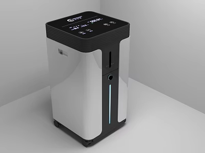 Industrial Equipment With Modern Black And Silver Design Digital Display Panel And Front Slot 3d model
