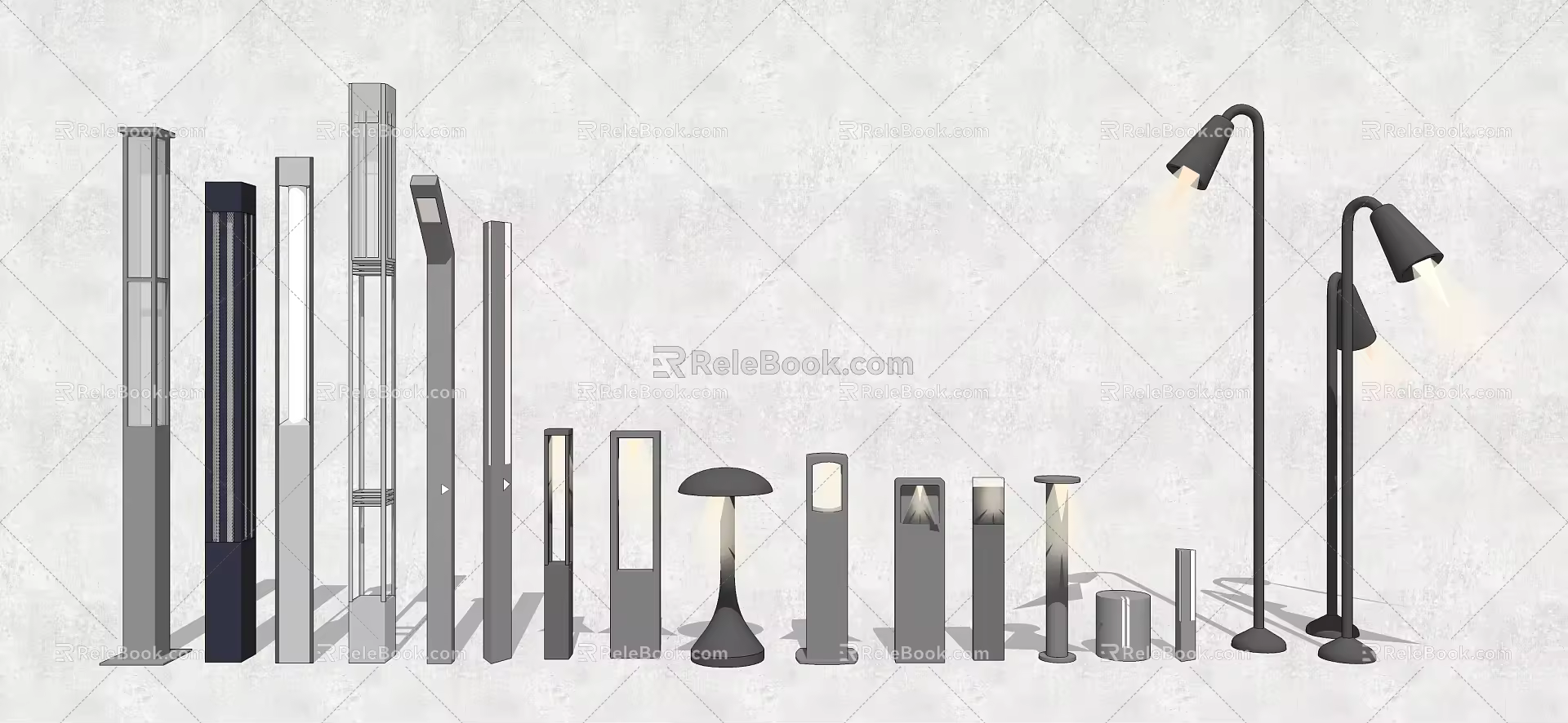 Modern Landscape Lamp Simple Landscape Lamp Post Lawn Lamp 3d model