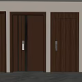Modern Wooden Double Doors Interior Design With Panel Details And Smooth Finish
