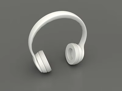 White Over Ear Headphones With Sleek Design And Comfortable Ear Cups 3d model