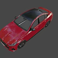 Red BMW Sedan With Black Roof And Black Alloy Wheels Front Design UK License Plate