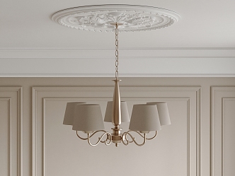 French Chandelier Metal Chandelier Living Room Ceiling 3d model