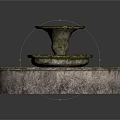 Rustic Outdoor Stone Garden Fountain With Multi tiered Design And Textured Circular Basin