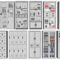 Various Designs of Modern Grey Storage Cabinets With Glass Doors Drawers and Shelves