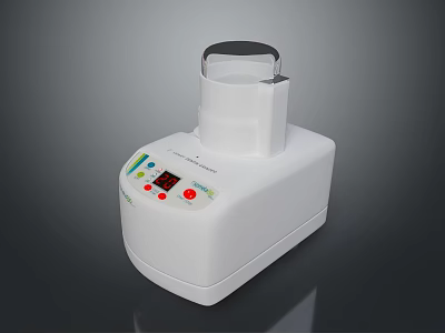 White Industrial Equipment With Control Panel Digital Display And Operation Buttons 3d model