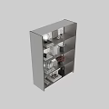 Modern Minimalist Decorative Cabinet With Shelves Books Vases And Decorative Pieces