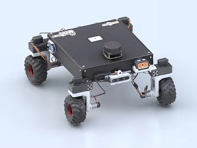 Advanced Smart Machine With Large Wheels Top Sensor And Mechanical Structure 3d model