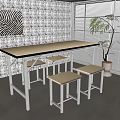 Modern Desks and Chairs Casual Tables and Chairs Folding Tables and Chairs 3d model