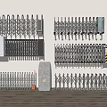 Different Retractable Security Gates With Metal Construction And Modern Styles