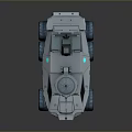 Futuristic Six Wheeled Tank With Modern Tower And Radar System Design