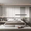 Modern Bedroom Interior Design With Comfortable Bed Stylish Headboard Wall And Pendant Lights