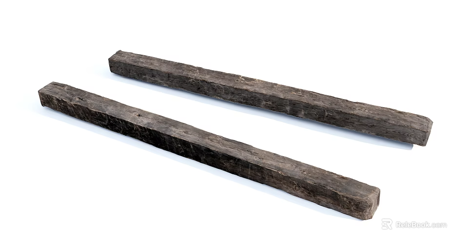 Natural Stone Wood Long Planks for Home Decoration and DIY Projects 3d model 