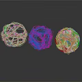 Spherical Organ Structures With Transparent Netlike Fibrous Hair Texture Design