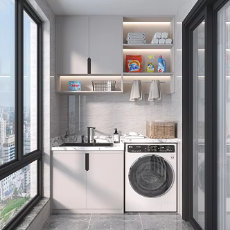 Modern Balcony 3d model