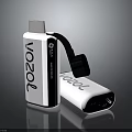VOZOL White Portable Device With Black Cap And Charging Port Design Features