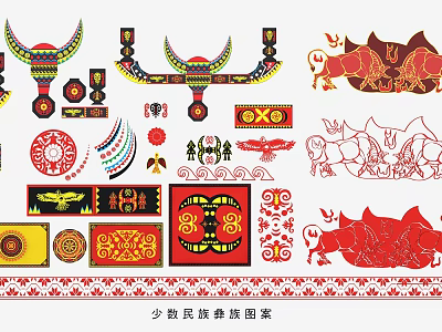 Ethnic Minority Traditional Patterns For Wall Decor 3d model