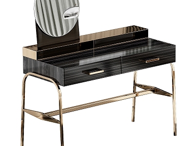 Light Luxury Metal Gloss Paint Dresser 3d model