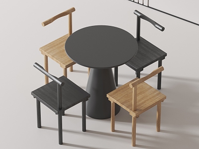 Modern leisure tables and chairs 3d model