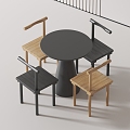 Modern leisure tables and chairs 3d model