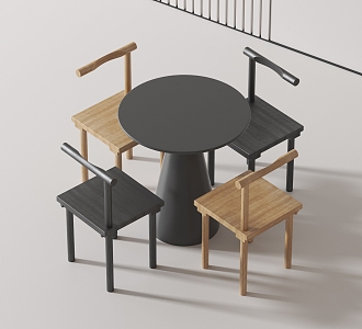 Modern leisure tables and chairs 3d model