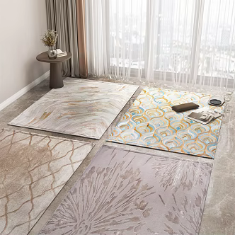 Modern Square Carpet Simple Carpet 3d model