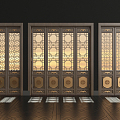 New Chinese-style openwork window 3d model